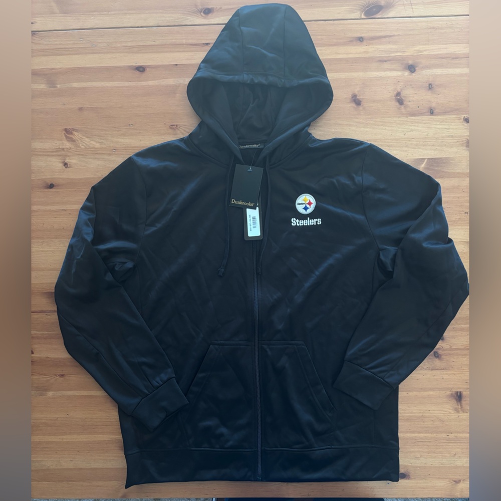SOLD Dunbrooke Black Pittsburgh Steelers Hooded Performance Jacket